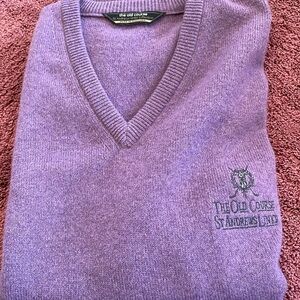 St.Andrews Links Old Course wool vest sweater -L